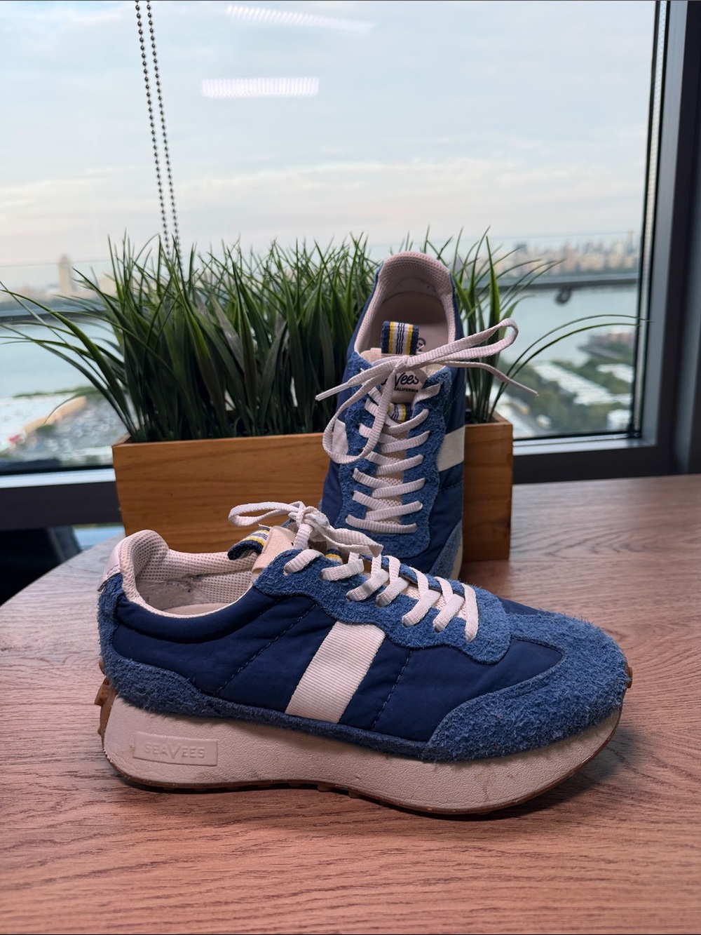 SeaVees Kids Blue & White Retro Runner Sneakers